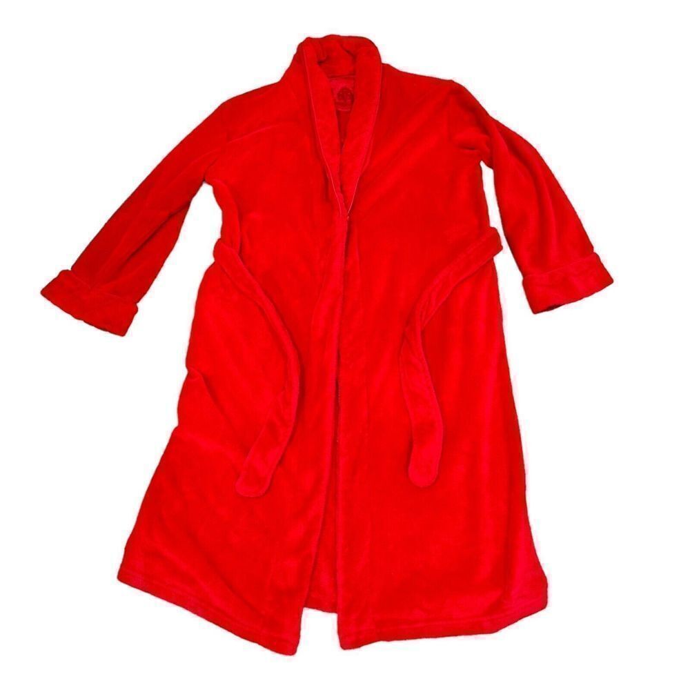 Luxurious Absorbent Crabtree & Evelyn Red Women's Bath Robe Size XS/S Small